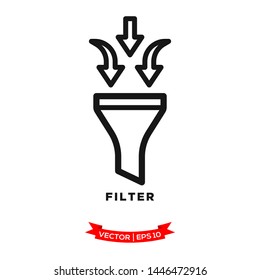 filter icon in trendy flat style 