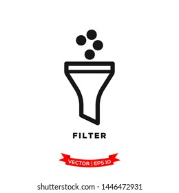 filter icon in trendy flat style 