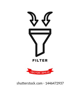 filter icon in trendy flat style 