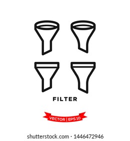 filter icon in trendy flat style 
