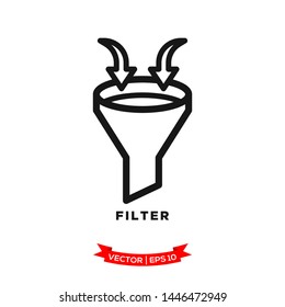 filter icon in trendy flat style 
