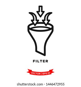 filter icon in trendy flat style 