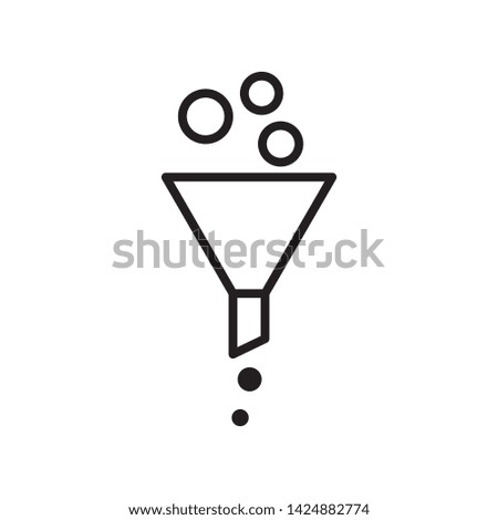 Filter icon in trendy flat style isolated on white background