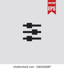Filter icon in trendy isolated on grey background.Vector illustration.