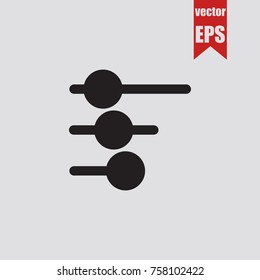 Filter icon in trendy isolated on grey background.Vector illustration.