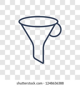Filter icon. Trendy linear Filter logo concept on transparent background from User Interface and Web Navigation collection