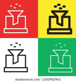 Filter icon. Filter vector icon from Artificial Intelligence collection. Outline style Filter icon.