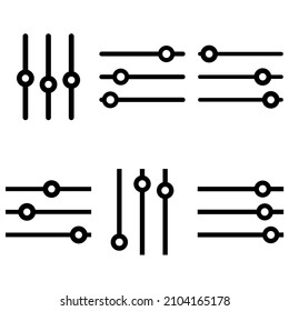 icono de filtro plantillas de diseño vectorial blancas en el fondo