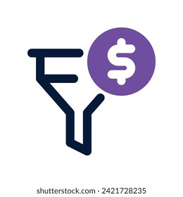 filter icon. vector dual tone icon for your website, mobile, presentation, and logo design.