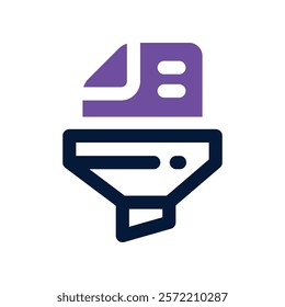 filter icon. vector dual tone icon for your website, mobile, presentation, and logo design.