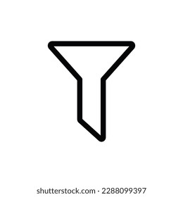 Vector de icono de filtro. Signo de embudo