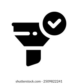 Icono de Filtrar. icono de glifo de Vector para su Sitio web, móvil, presentación y diseño de logotipo.