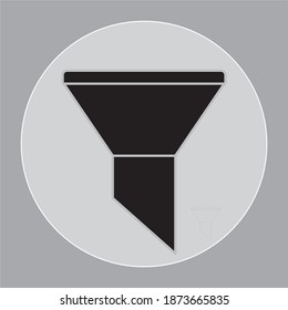 ilustración vectorial de icono de filtro. Pasos 10