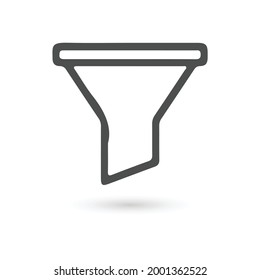 Icono de filtro gráfico vectorial en el fondo.