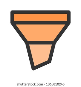 filter icon vector illustration. filter icon lineal color design.
