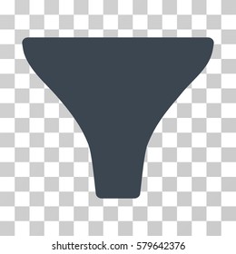 Filter icon. Vector illustration style is flat iconic symbol, smooth blue color, transparent background. Designed for web and software interfaces.