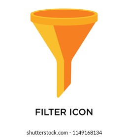 Filter icon vector isolated on white background for your web and mobile app design, Filter logo concept