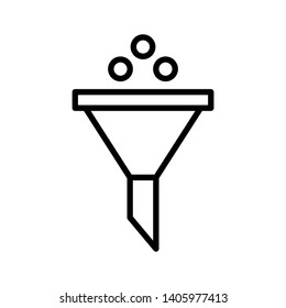 Filter icon vector on white background