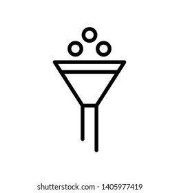 Filter icon vector on white background