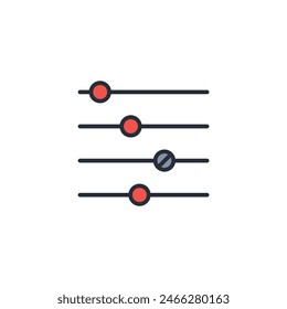 Filter icon. vector.Editable stroke.linear style sign for use web design,logo.Symbol illustration.