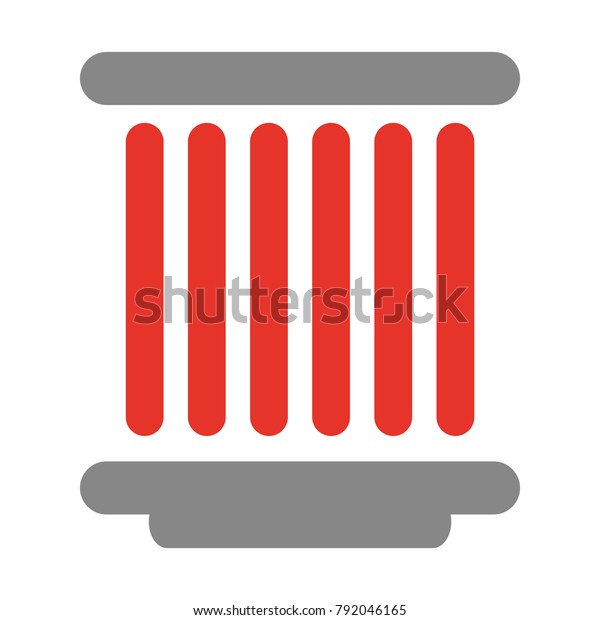 filter icon. Vehicle air intake. auto filter symbol.\
Auto line icon on white background. Vector illustration.Template\
for download design. Ready vector illustration in flat style. Car \
line icon for w