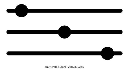 Filter Icons Collection | Adjustment and Control Symbol Set for Web, Mobile Apps, and User Interfaces | Vector Illustration