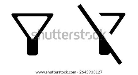 Filter Icons – Enabled and Disabled Filter Symbols in Minimal Vector Style
