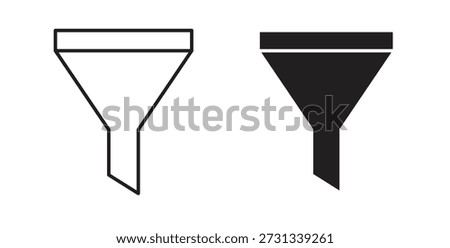 Filter icons. Outline icons vector collection. flat illustrations