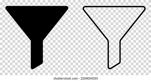 Filter icons set. Design for web and mobile app. Vector illustration isolated on transparent background