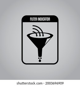 Filter Indicator Icon design vector symbol