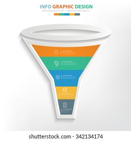 Filter info graphic design. Clean vector