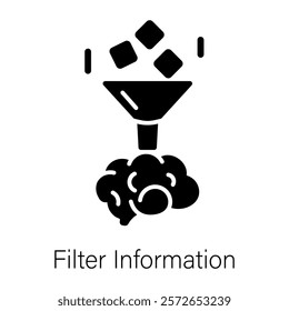 Filter information icon in filled style 