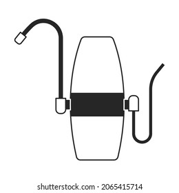 Filter jug vector icon.Black vector icon isolated on white background filter jug.