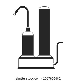 Filter jug vector icon.Black vector icon isolated on white background filter jug.