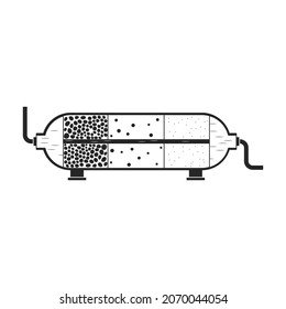 Filter jug vector icon.Black vector icon isolated on white background filter jug.