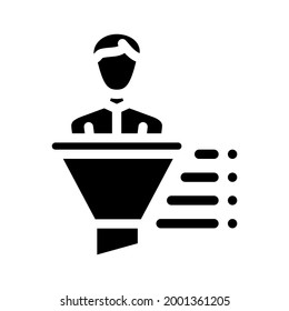 filtro kyc glifo vector de icono. signo kyc de filtro. símbolo de contorno aislado ilustración negra
