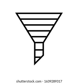 filter line art vector icon - ui icon vector