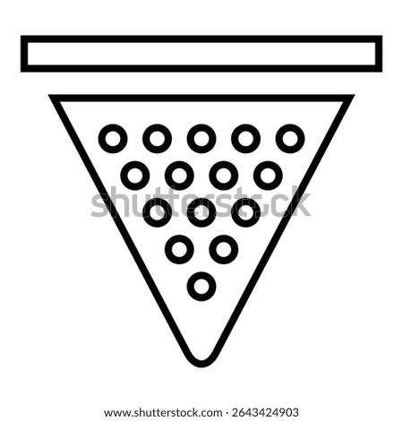 filter line icon design. filter thin black outline symbol vector illustration. editable stroke icon on transparent background.