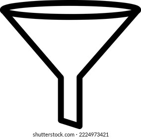Icono de línea de filtro en fondo blanco. Vector.eps
