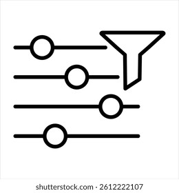 Filter Line Icon Vector Illustration