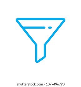 Filter line vector icon. Symbol from set Icons for your interface. Isolated on white background