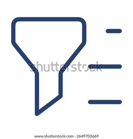 Filter list icon flat illustration outline logo