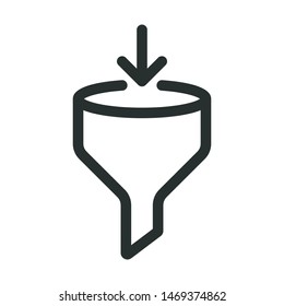 filter - minimal line web icon. simple vector illustration. concept for infographic, website or app.