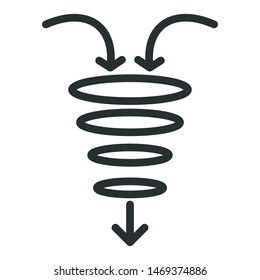 filter - minimal line web icon. simple vector illustration. concept for infographic, website or app.