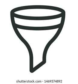 filter - minimal line web icon. simple vector illustration. concept for infographic, website or app.