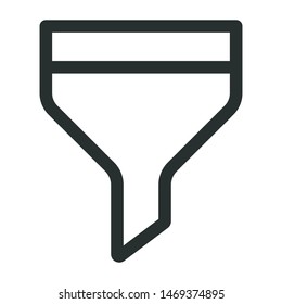 filter - minimal line web icon. simple vector illustration. concept for infographic, website or app.