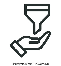 filter - minimal line web icon. simple vector illustration. concept for infographic, website or app.