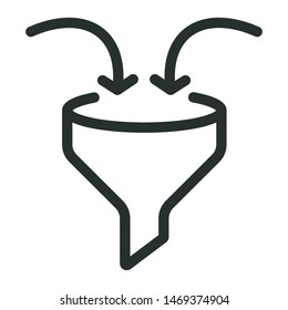 filter - minimal line web icon. simple vector illustration. concept for infographic, website or app.