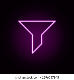 filter neon icon. Elements of Minimal universal theme set. Simple icon for websites, web design, mobile app, info graphics