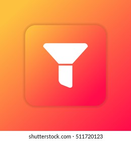 Filter orange bright app ui/ux Icon / Logo design